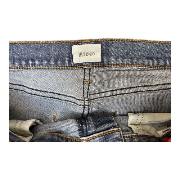 Hudson Natalie Super Skinny Jeans Size 32 Distressed Ankle Stretch Worn In - Picture 5 of 7